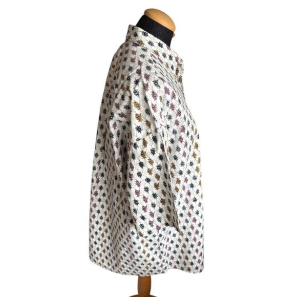 Munsingwear Golf ClassicShirt Short Sleeve GeometricPrint ButtonDownWhite Size L - Picture 3 of 9